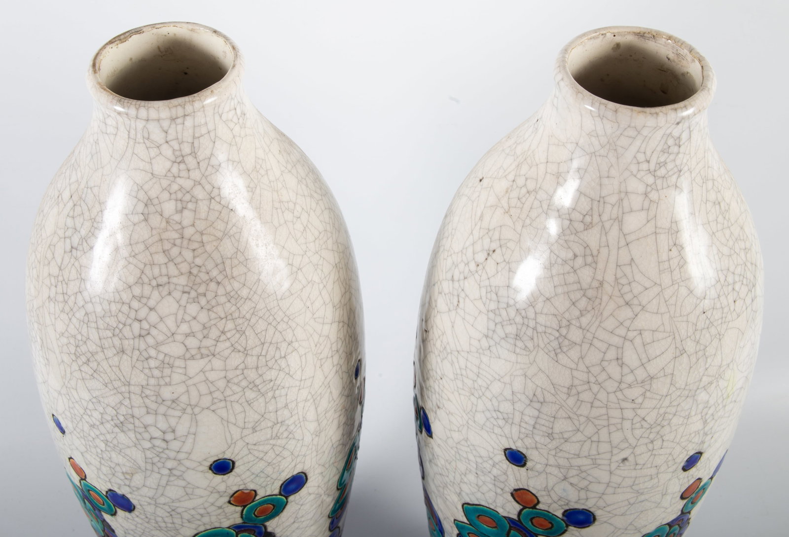 (2) CHARLES CATTEAU DECO VASES - 4