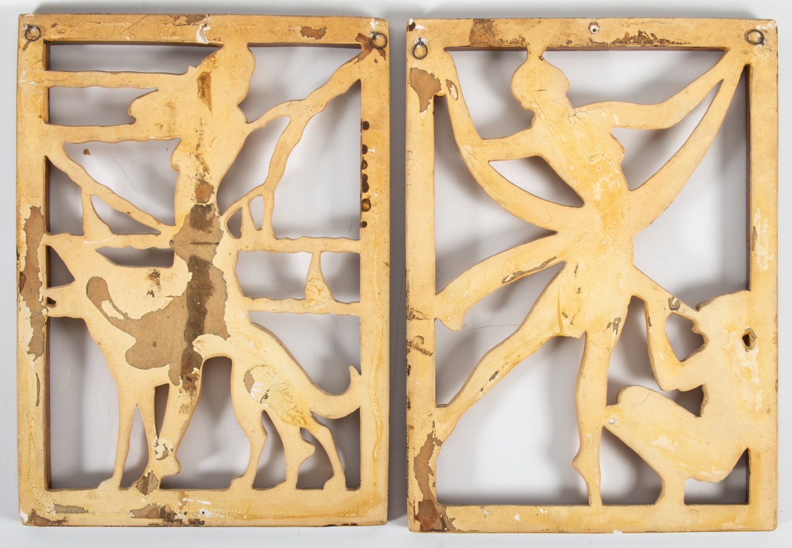 PAIR DECO "NEW ART WARE" PLAQUES - 4