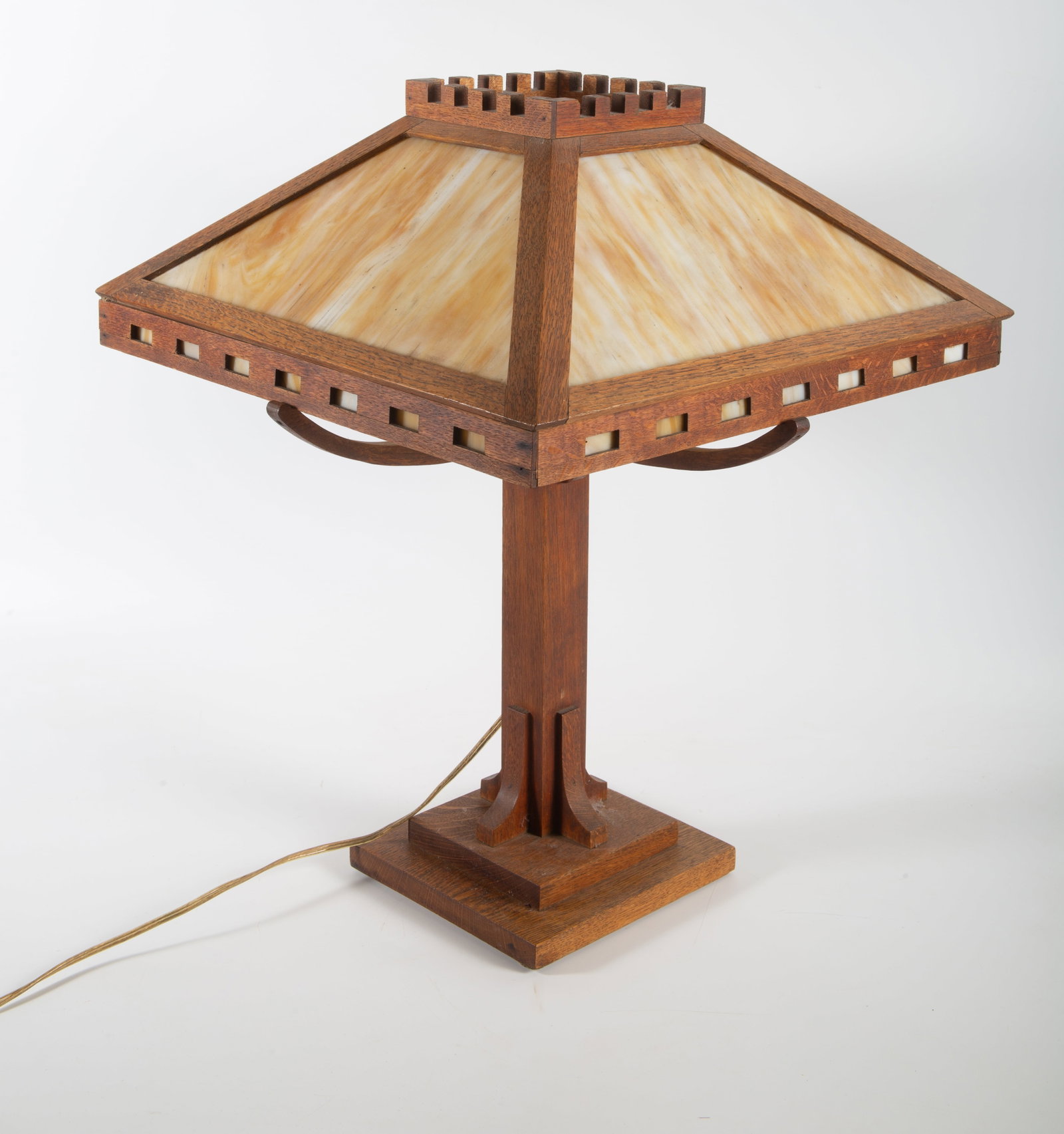 MISSION OAK TABLE LAMP - 3