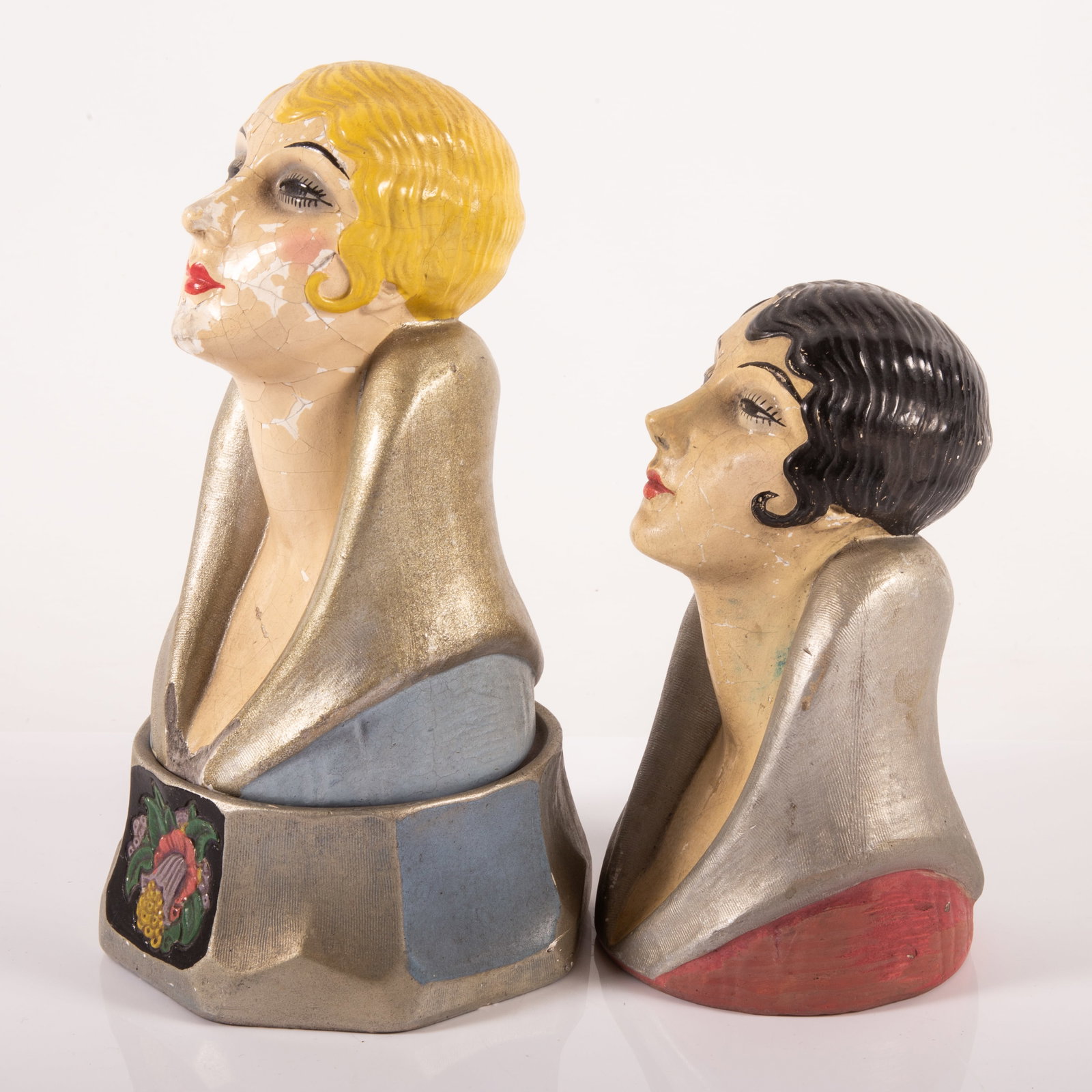 (2) DECO DRESSED BUSTS - 4