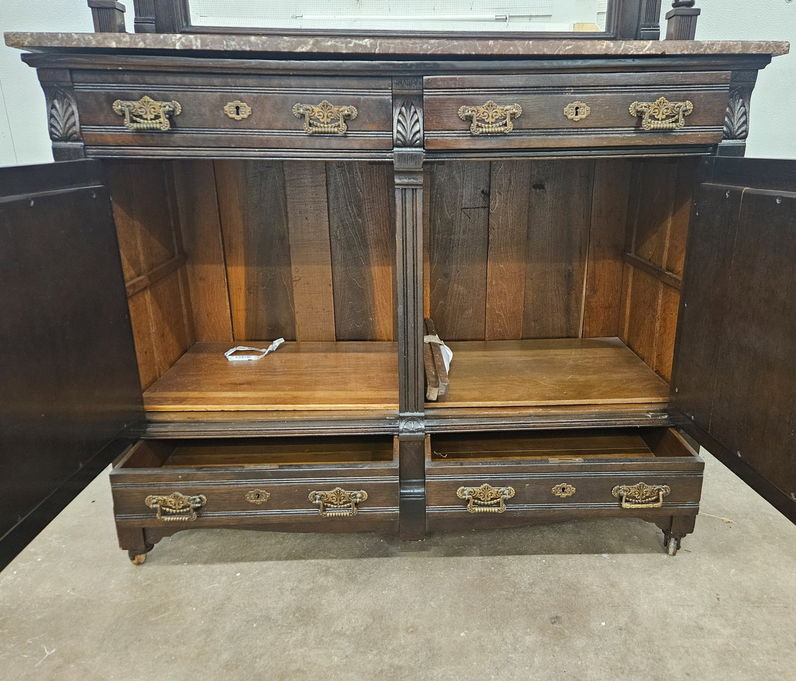 VICTORIAN MARBLE TOP BUFFET - 11