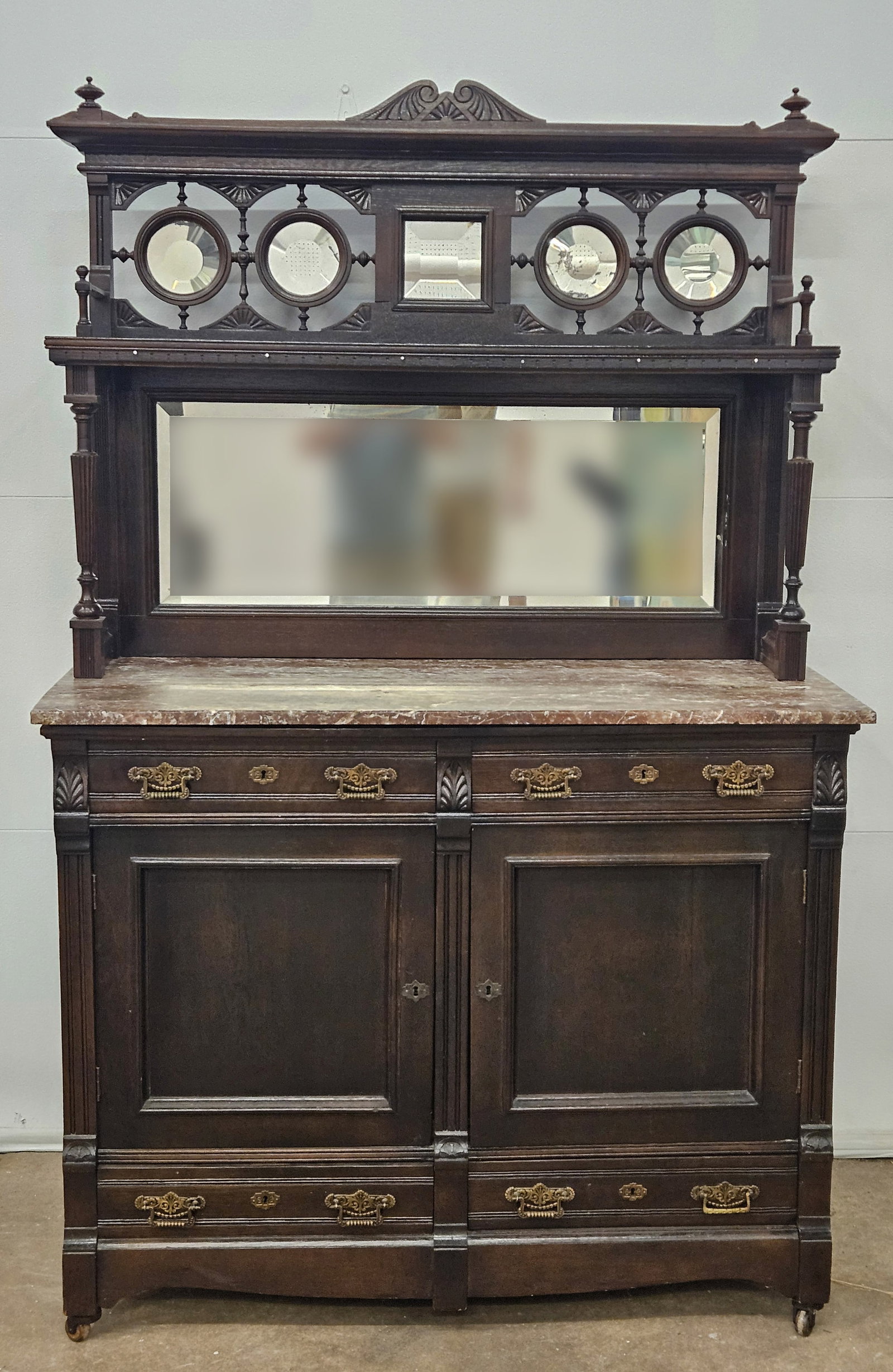 VICTORIAN MARBLE TOP BUFFET (1 of 12)