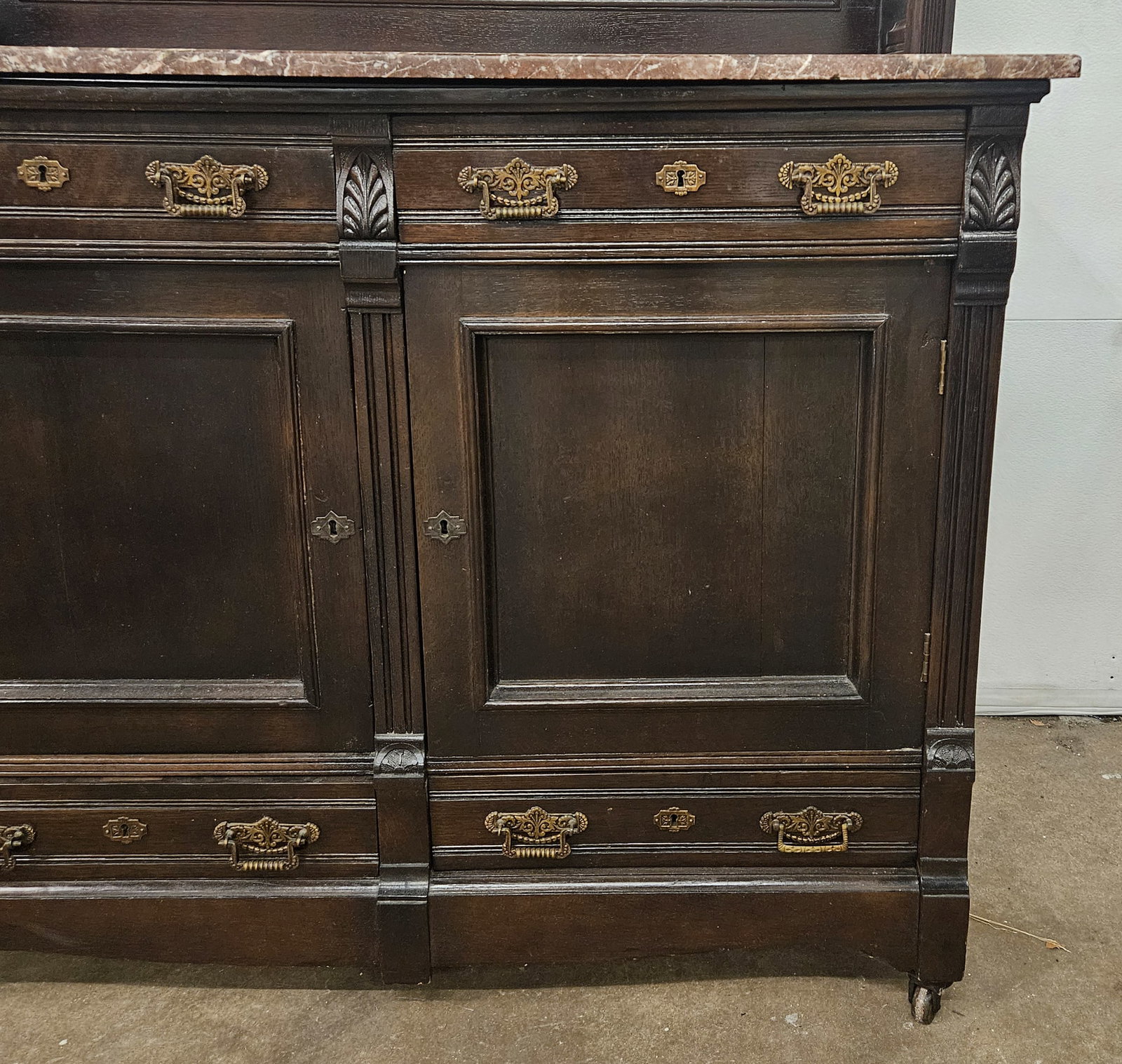 VICTORIAN MARBLE TOP BUFFET - 2