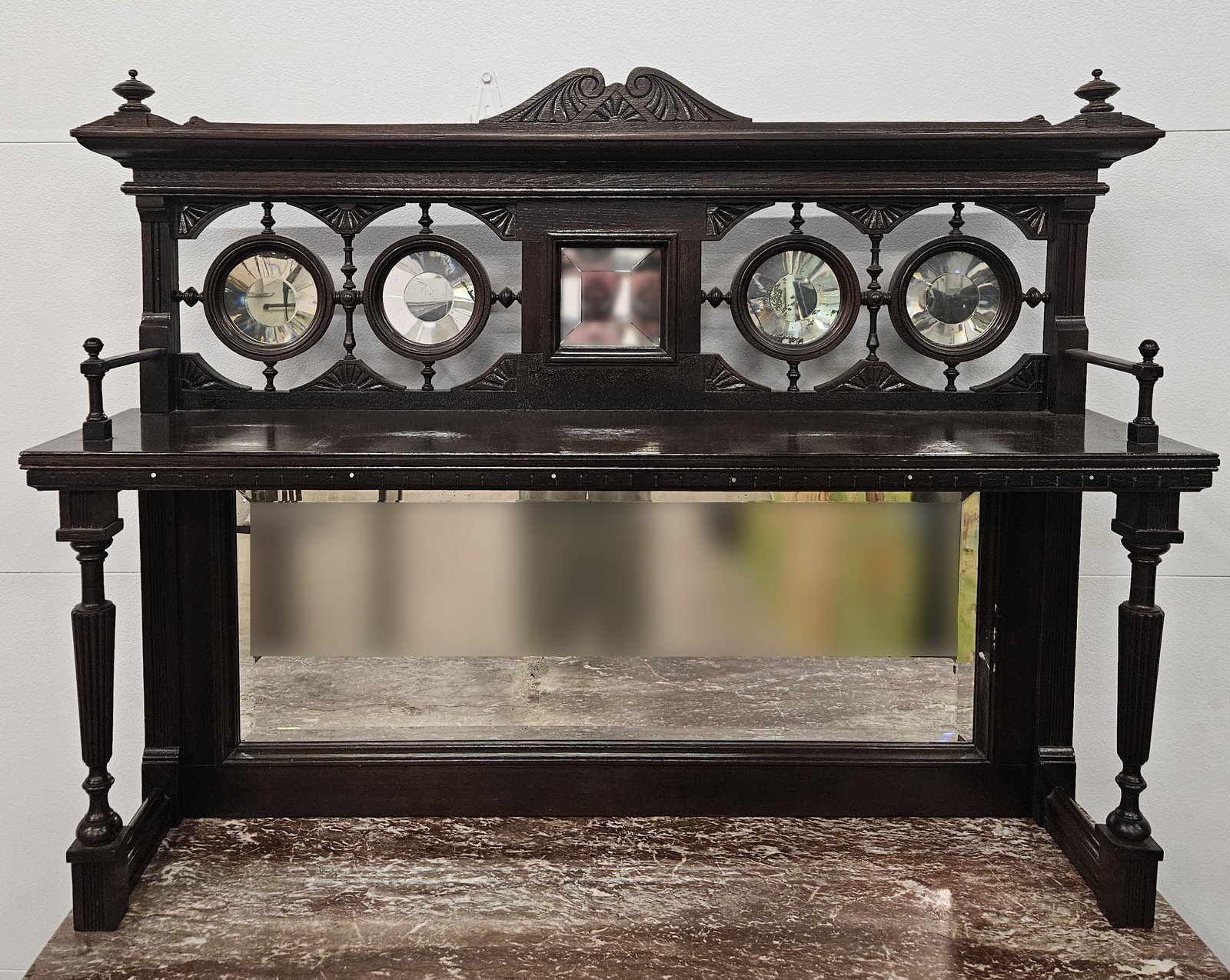 VICTORIAN MARBLE TOP BUFFET - 4