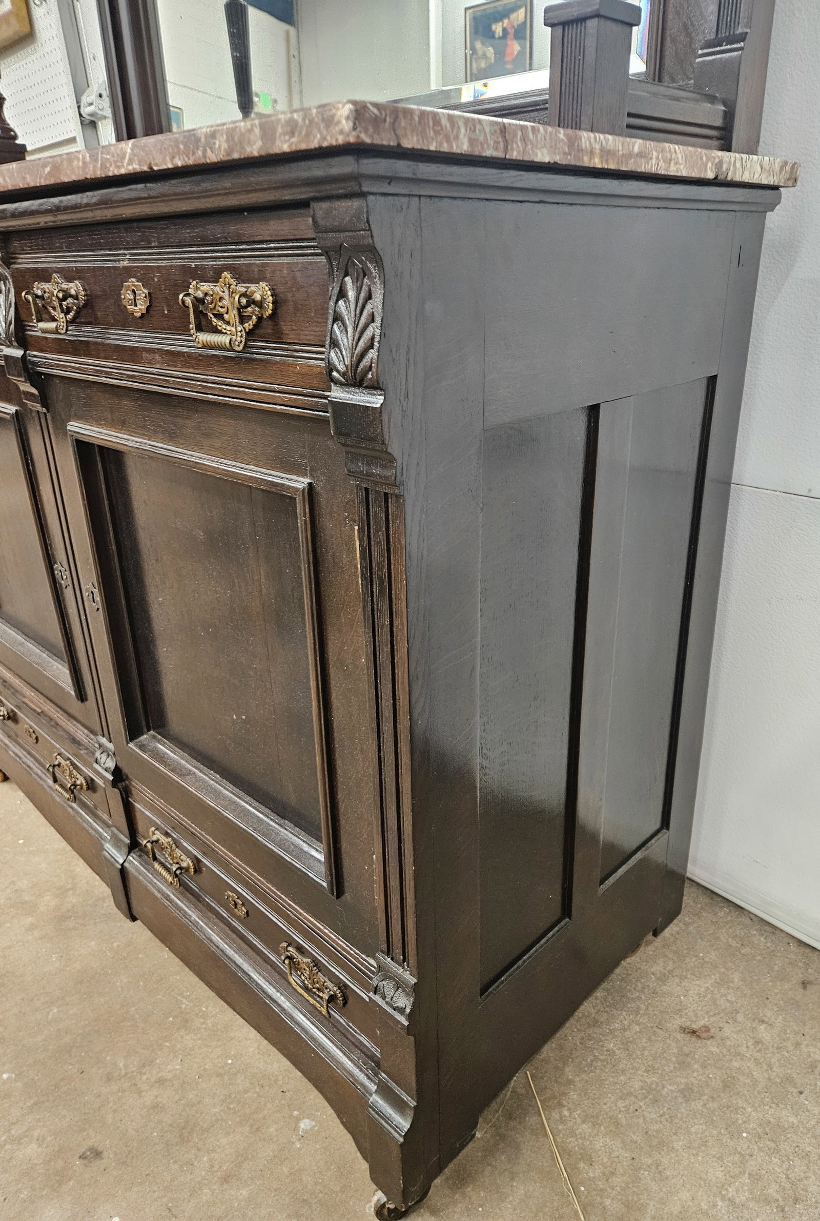 VICTORIAN MARBLE TOP BUFFET - 7