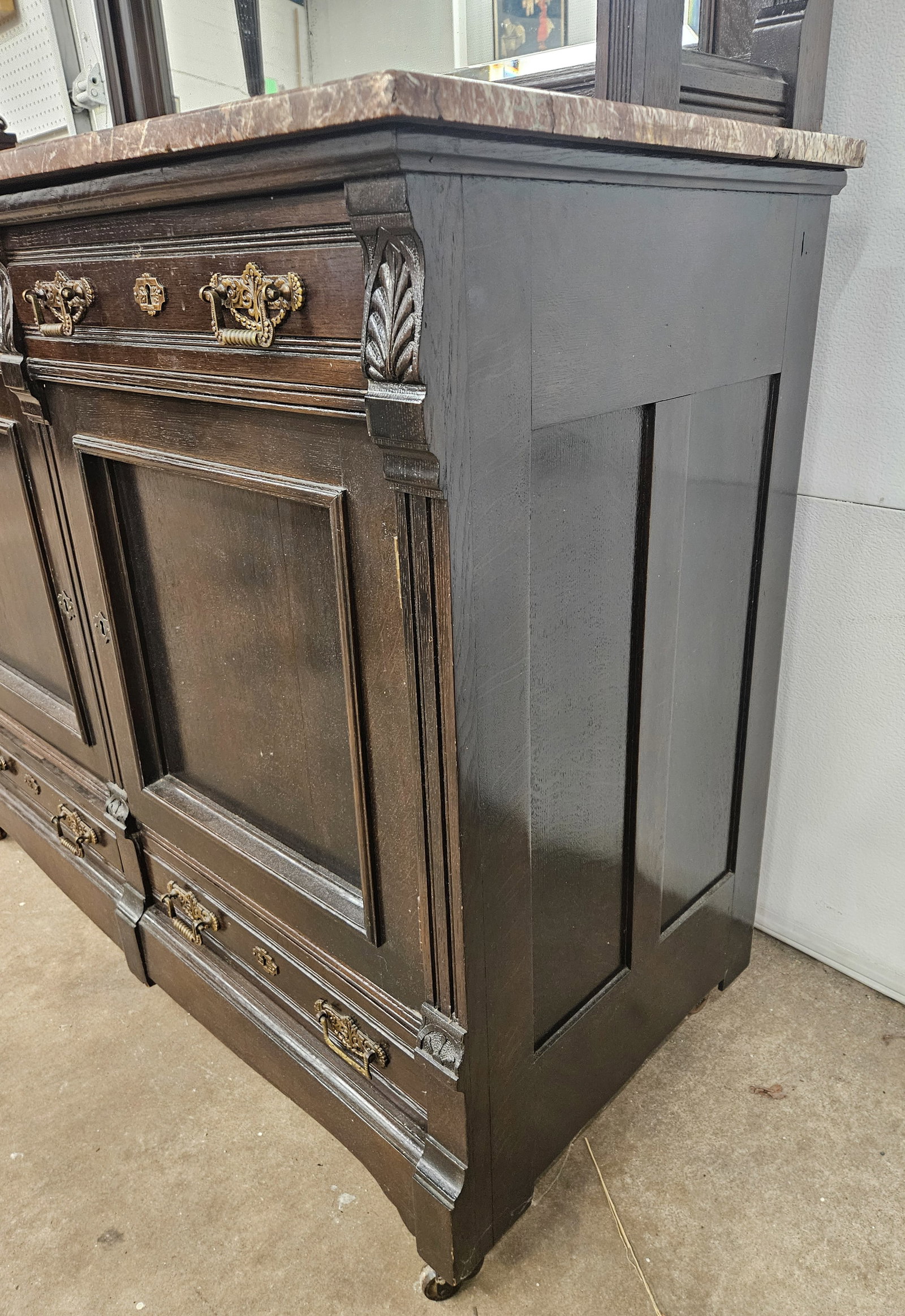 VICTORIAN MARBLE TOP BUFFET - 8
