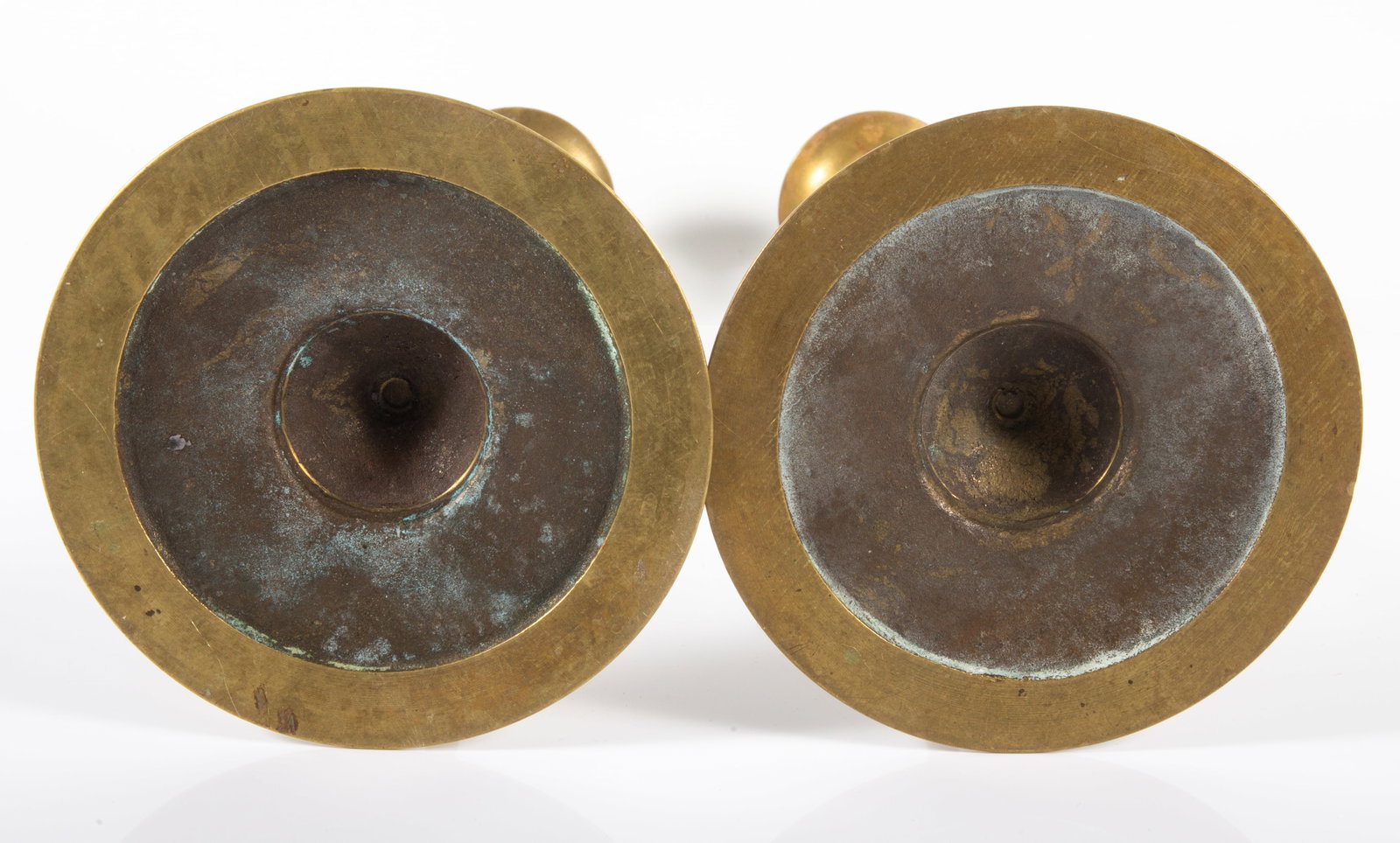(2) VINTAGE BRASS CANDLESTICKS - 4