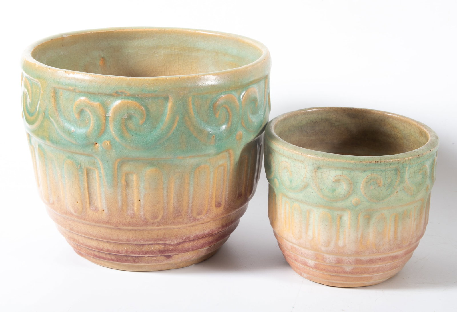 (4) ART POTTERY PLANTERS - 5