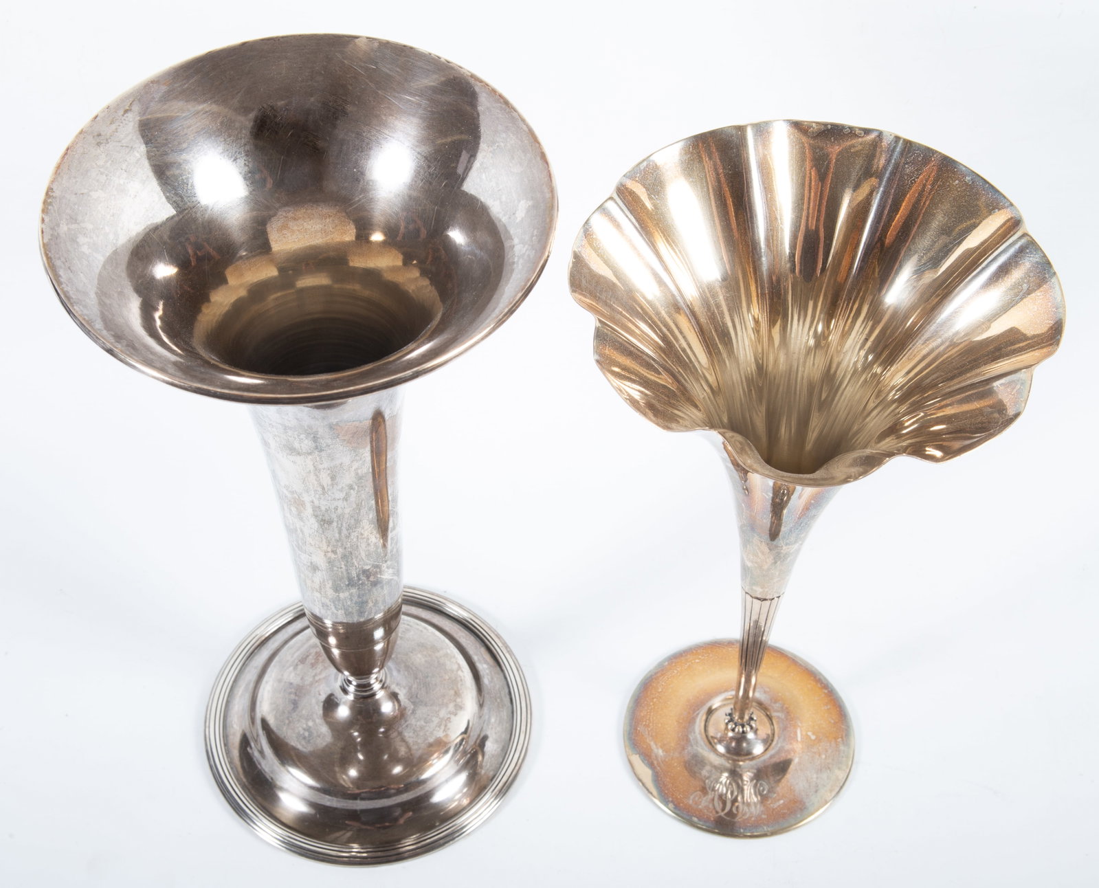 (2) STERLING VASES - 2