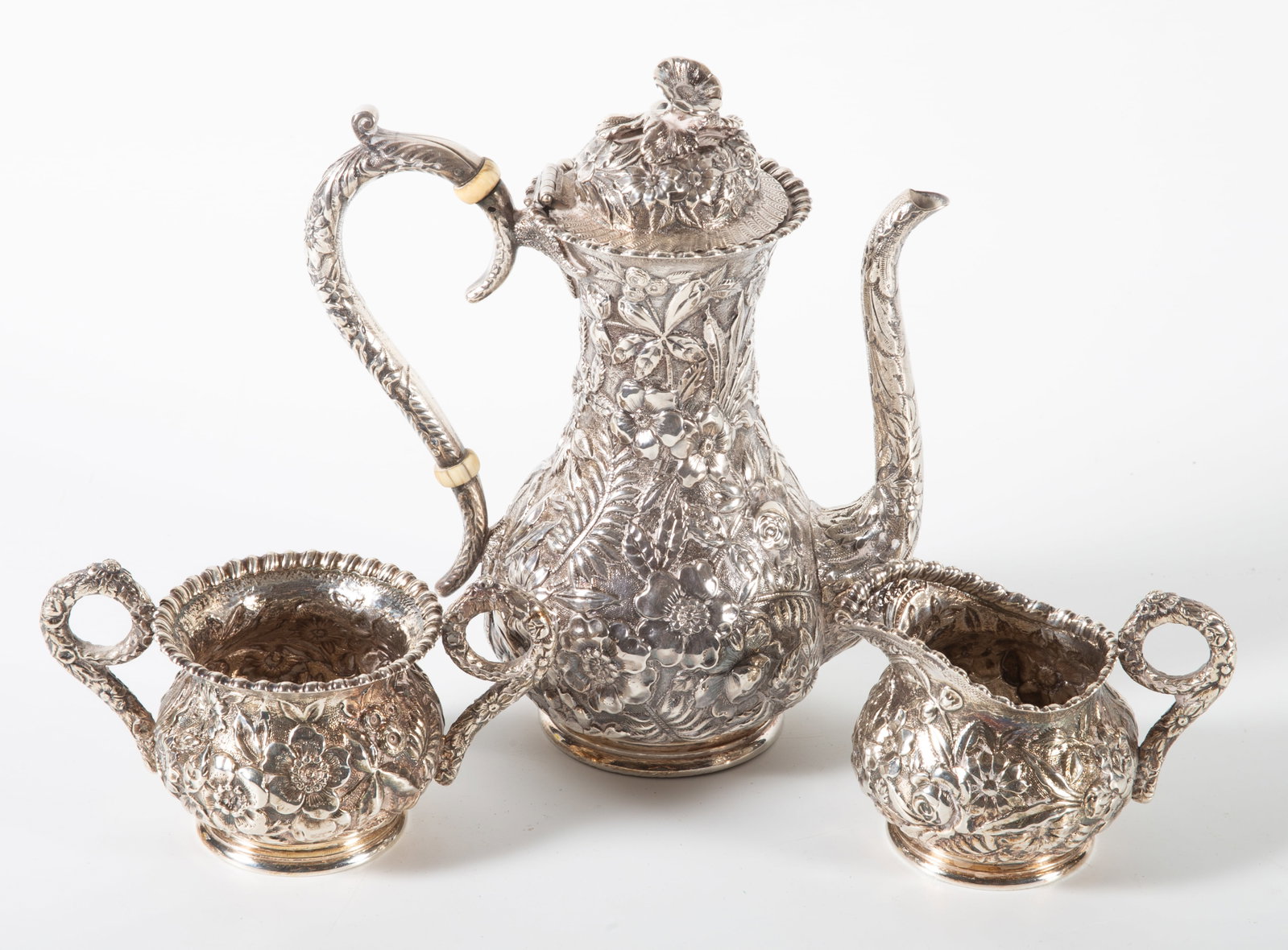(3) PIECE STERLING TEA SERVICE (1 of 5)