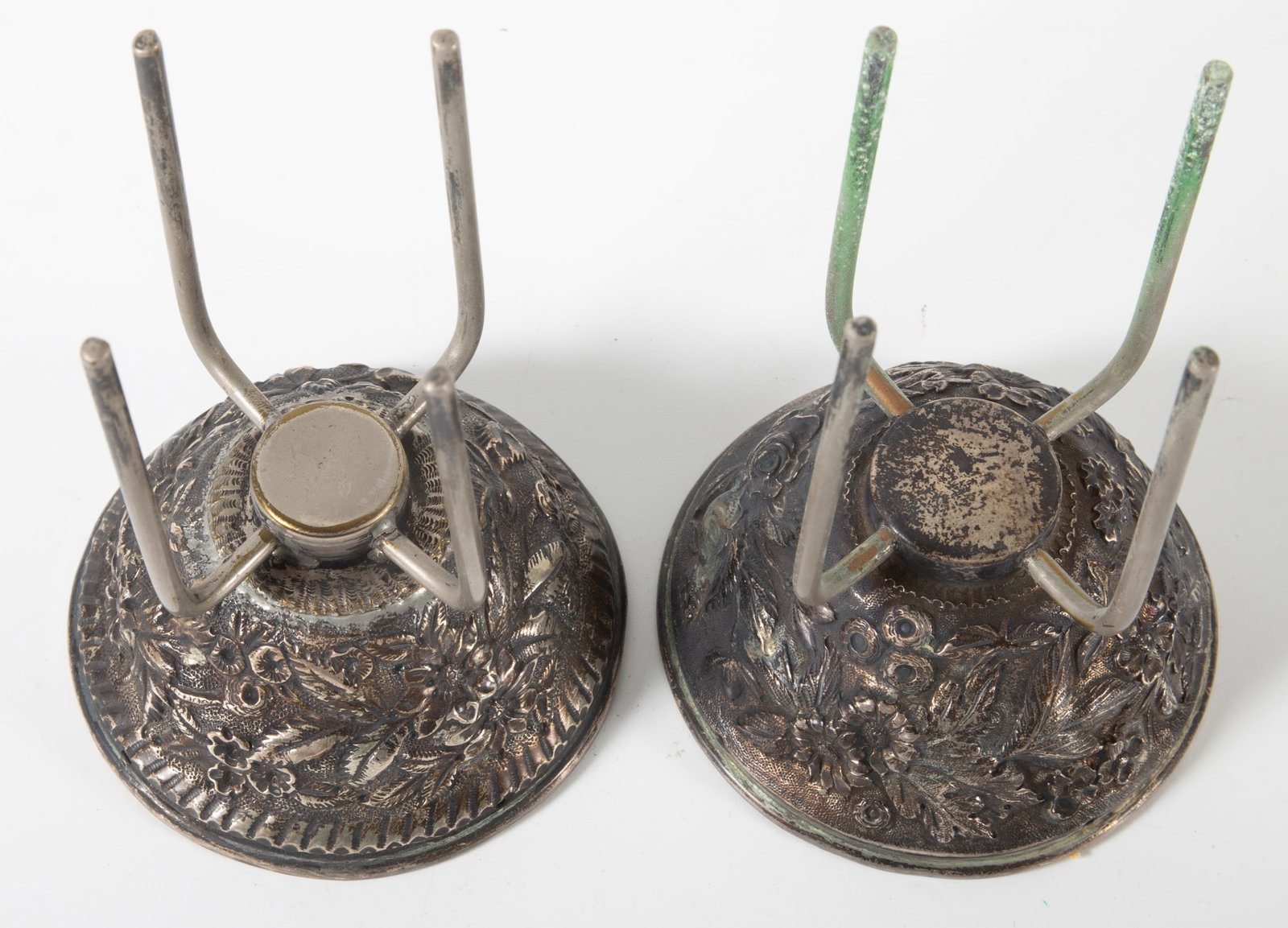 (2) STERLING BOTTLE HOLDERS - 2