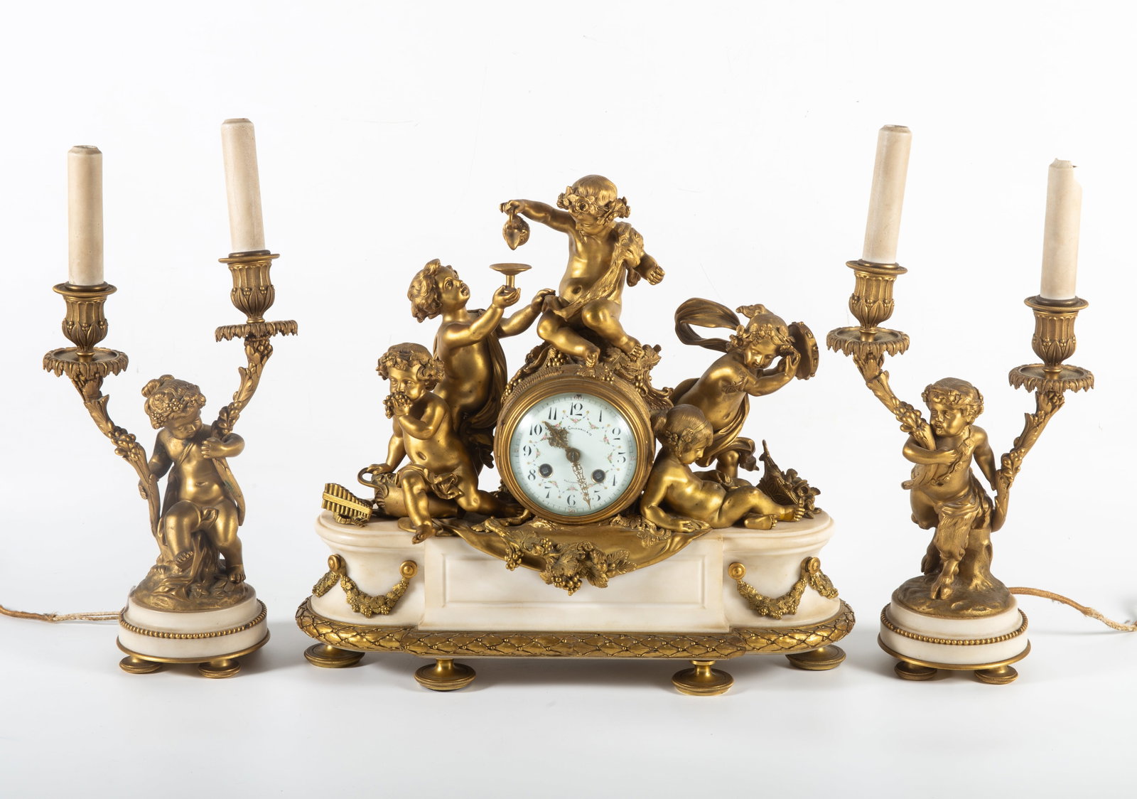 LOUIS XVI STYLE CLOCK SET (1 of 6)