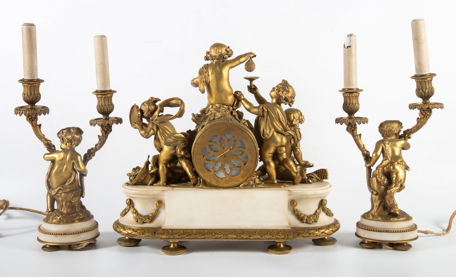 LOUIS XVI STYLE CLOCK SET - 5