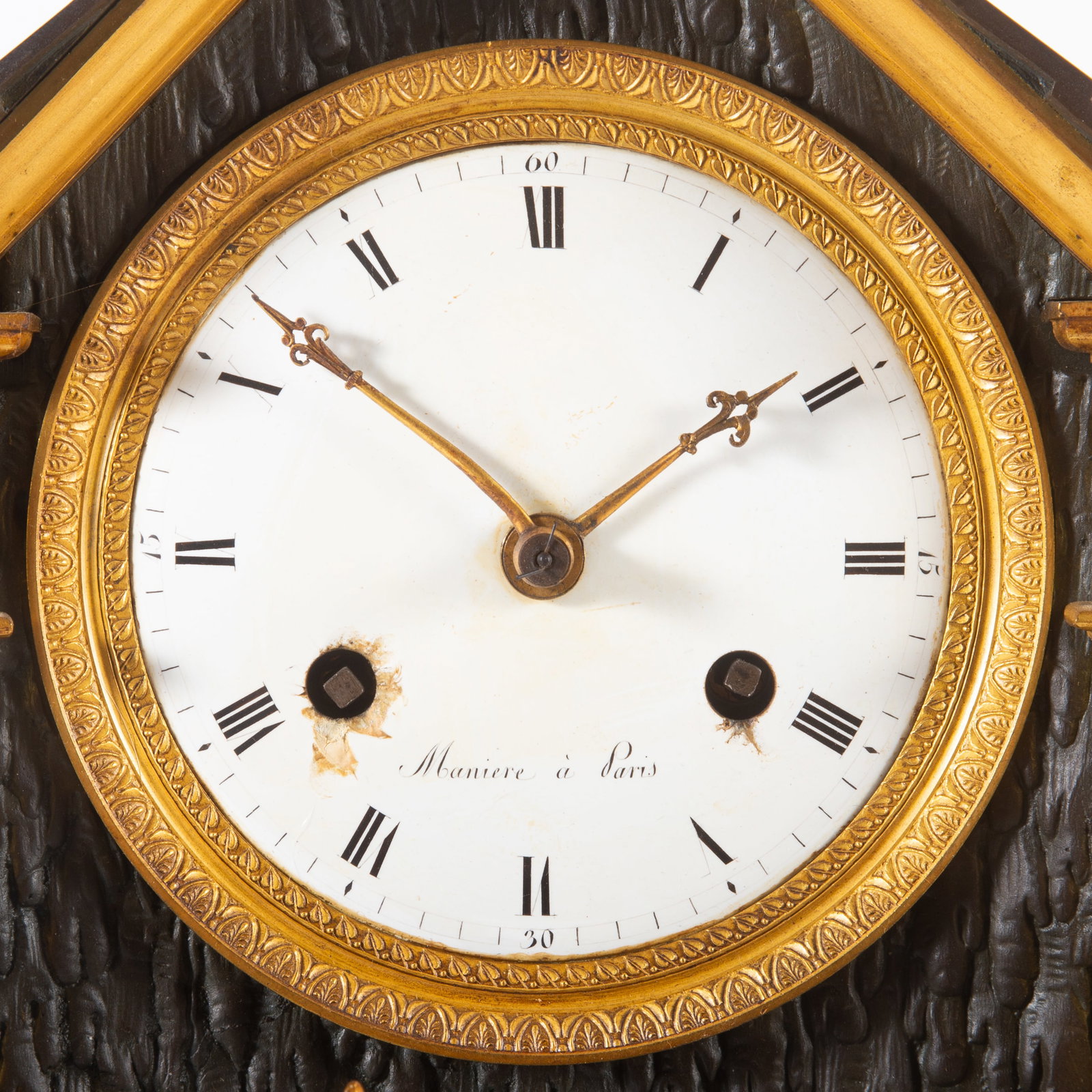 MANIERE FIGURAL BRONZE CLOCK - 3