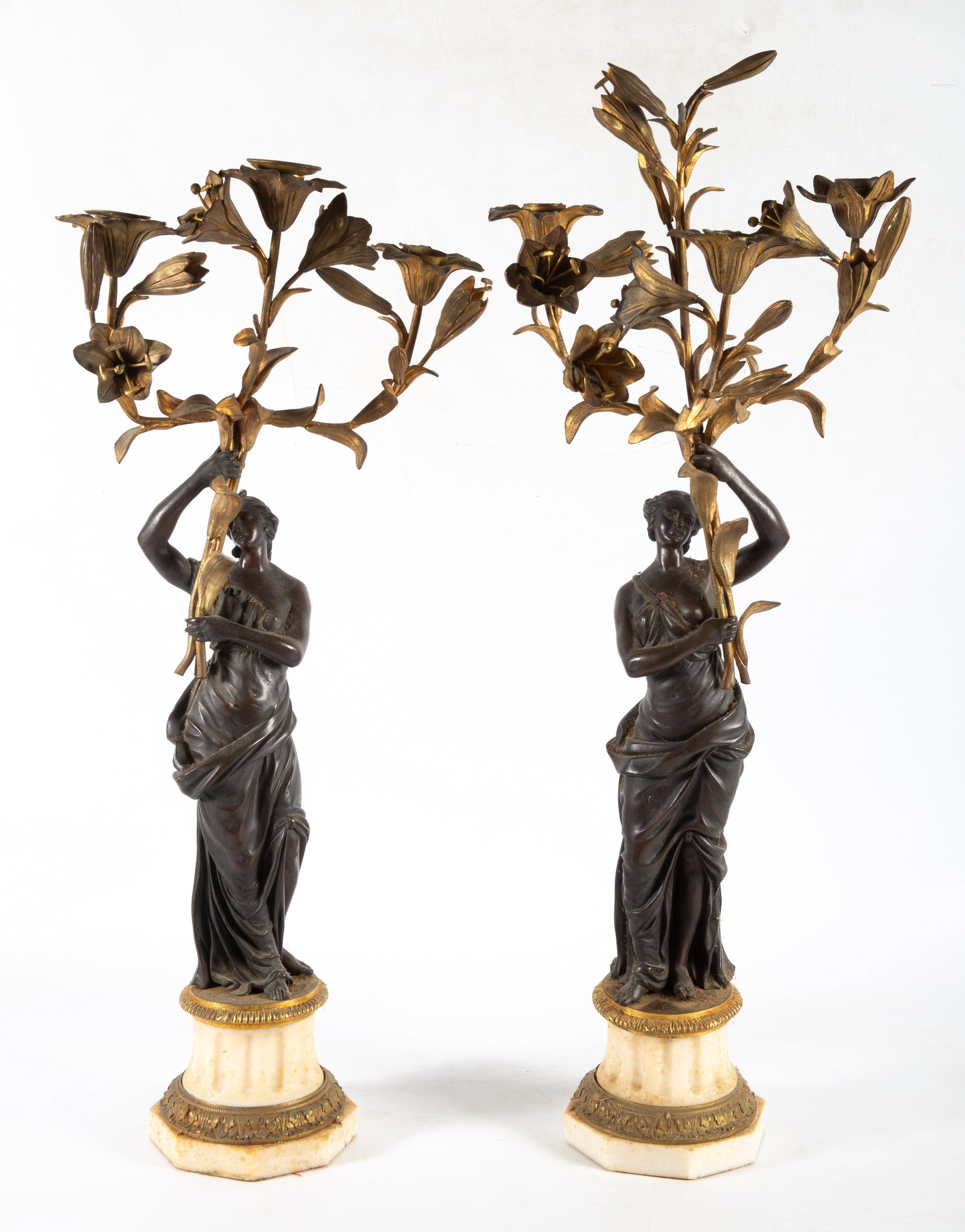 ANTIQUE LOUIS XV STYLE CANDELABRA (1 of 4)