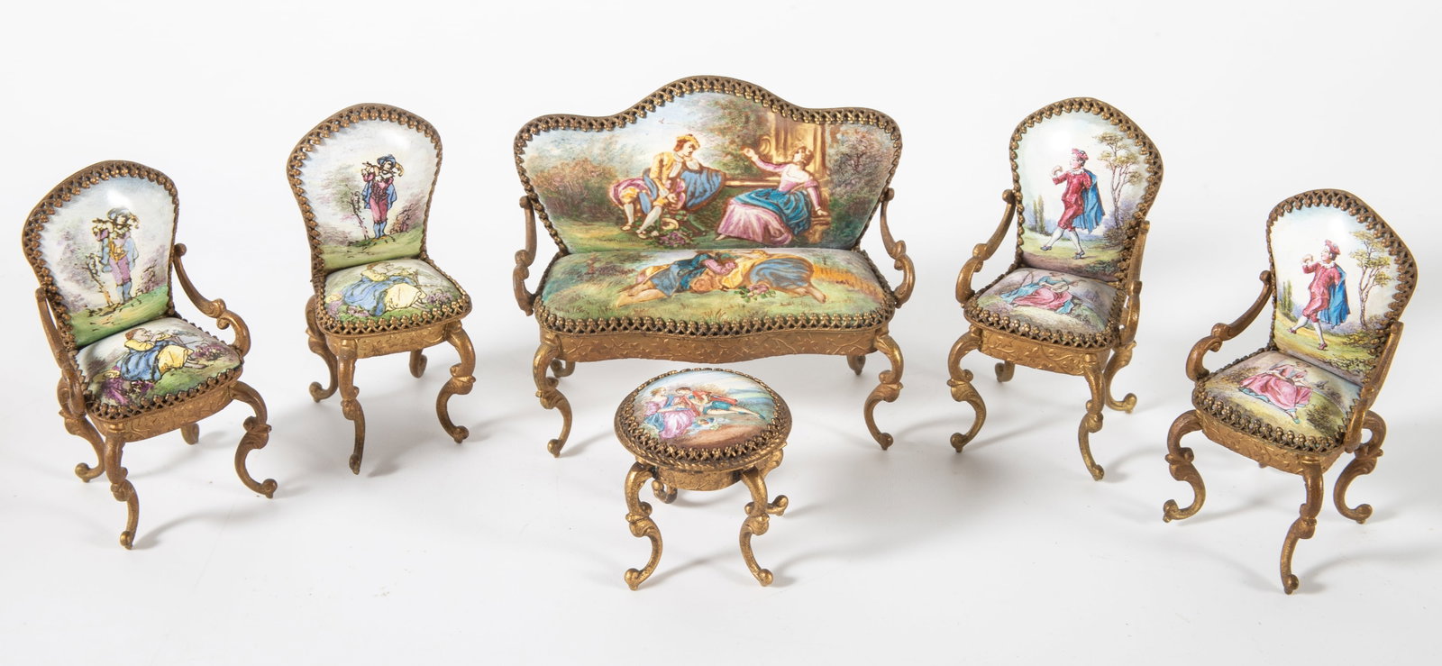 (6) AUSTRIAN MINIATURE PARLOR SET (1 of 5)