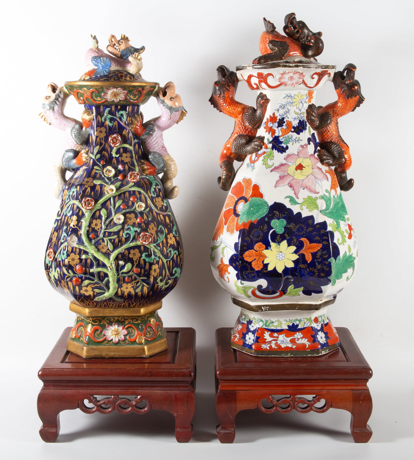 (2) LARGE MASON IRONSTONE JARS (1 of 10)