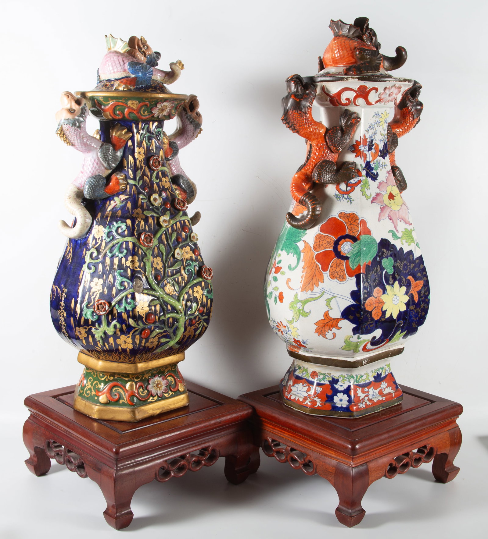 (2) LARGE MASON IRONSTONE JARS - 4