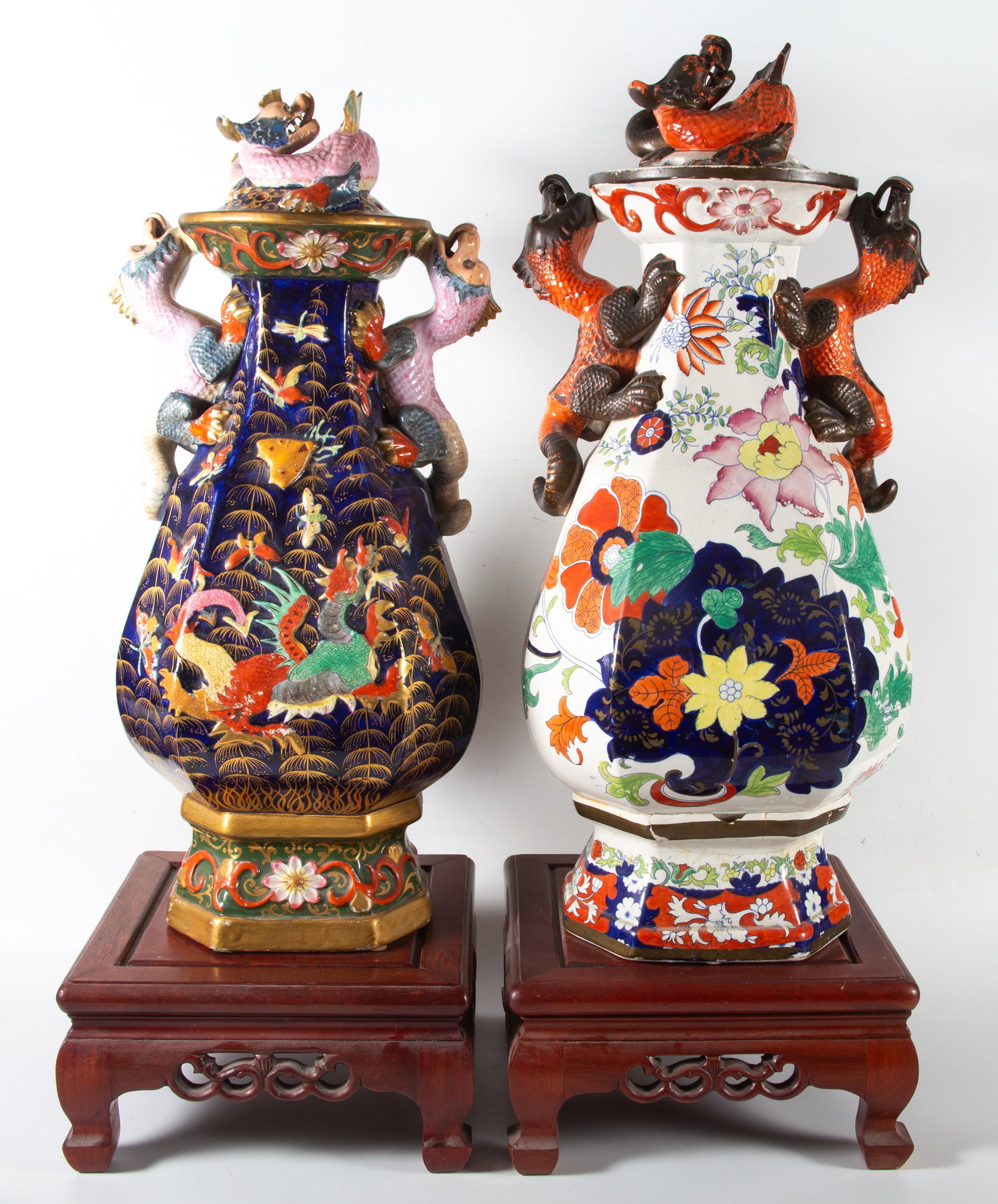 (2) LARGE MASON IRONSTONE JARS - 5