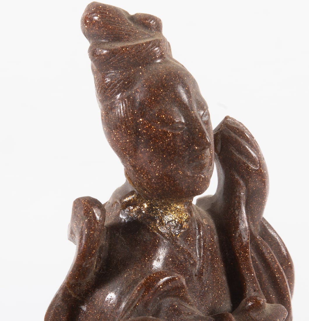 GOLDSTONE FIGURAL CARVING - 2