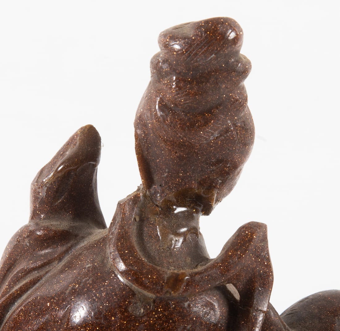 GOLDSTONE FIGURAL CARVING - 3