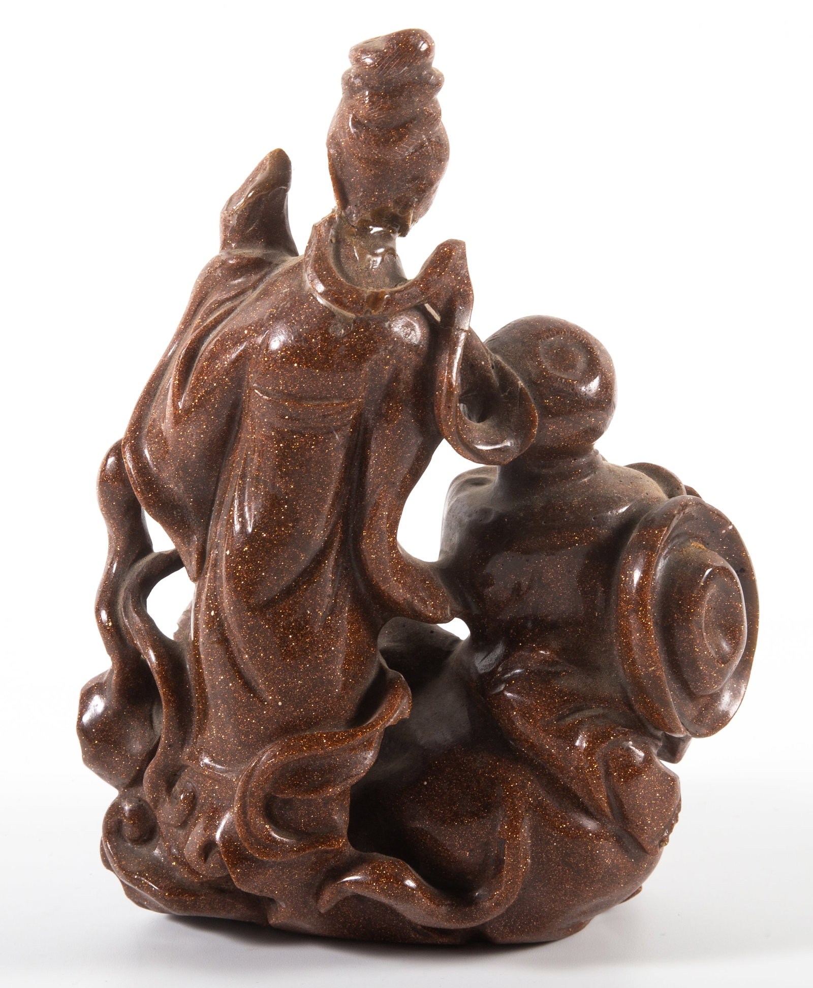 GOLDSTONE FIGURAL CARVING - 4