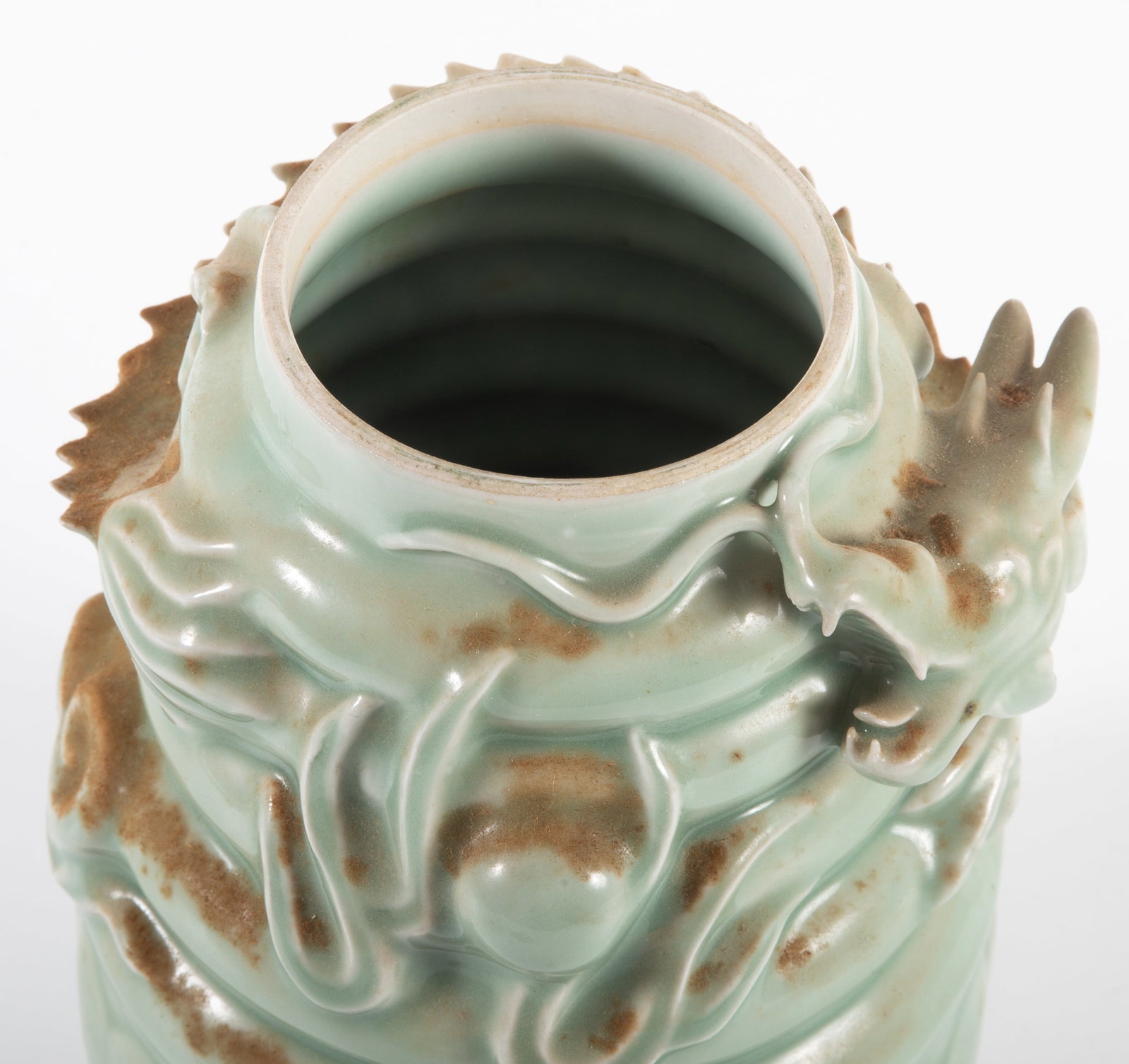 CELADON COVERED JAR - 3