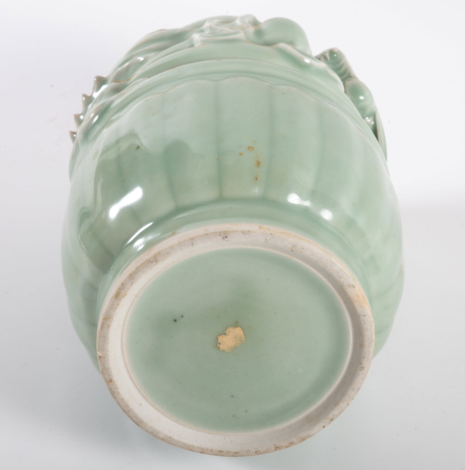CELADON COVERED JAR - 4