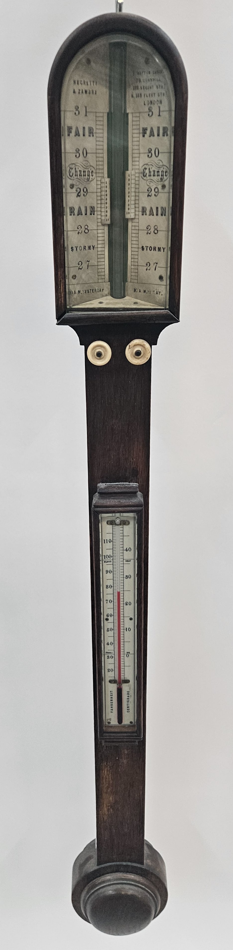 ANTIQUE STICK BAROMETER - 7