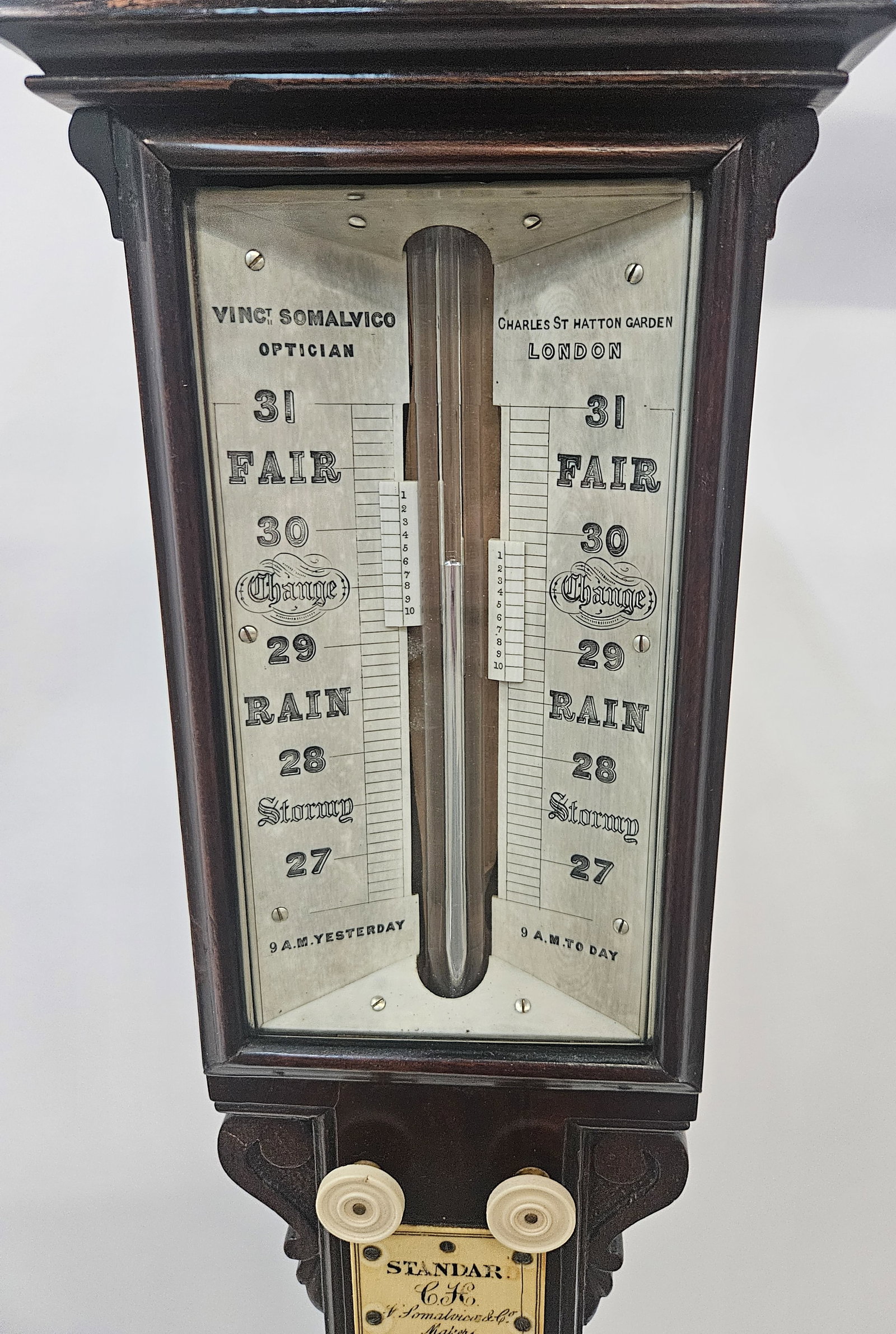 ANTIQUE STICK BAROMETER - 2
