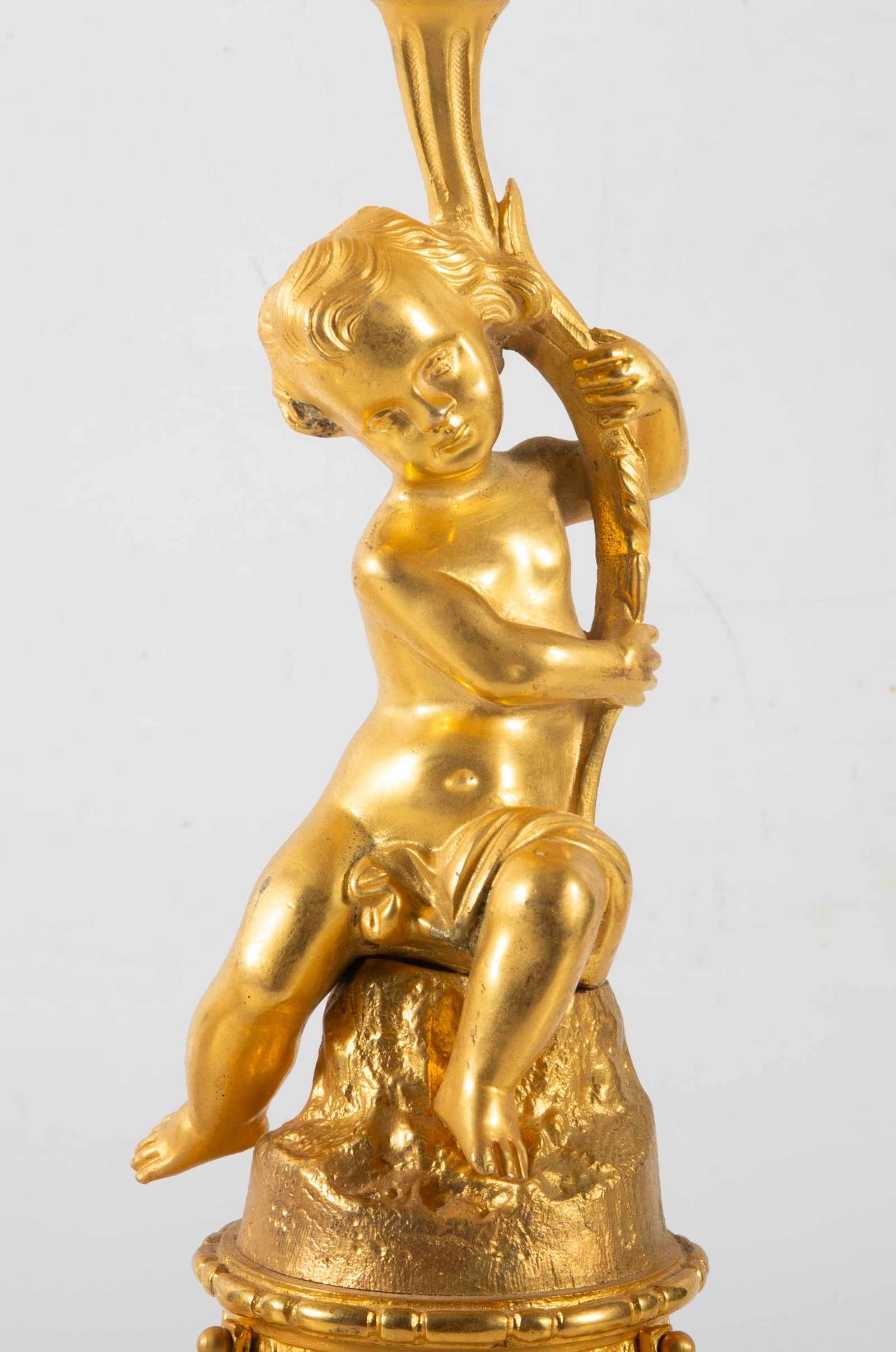 GILT BRONZE CANDELABRA - 2