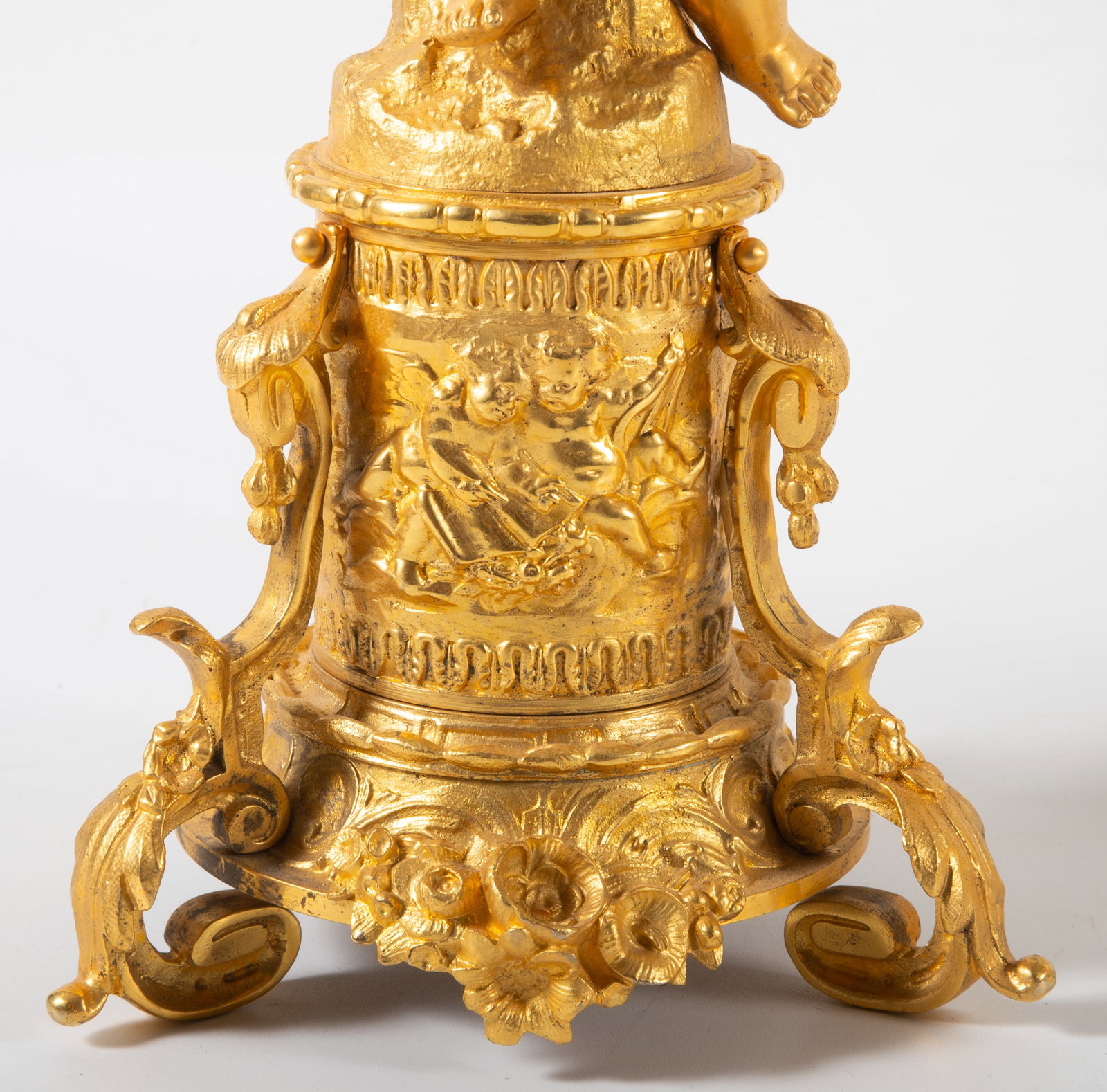 GILT BRONZE CANDELABRA - 3