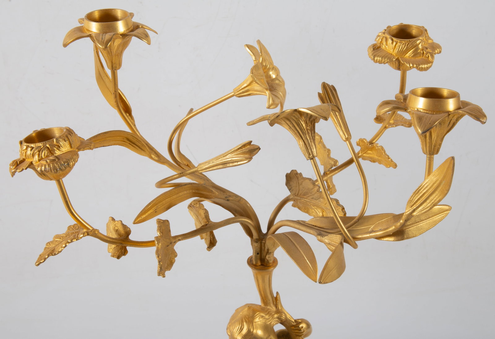 GILT BRONZE CANDELABRA - 5