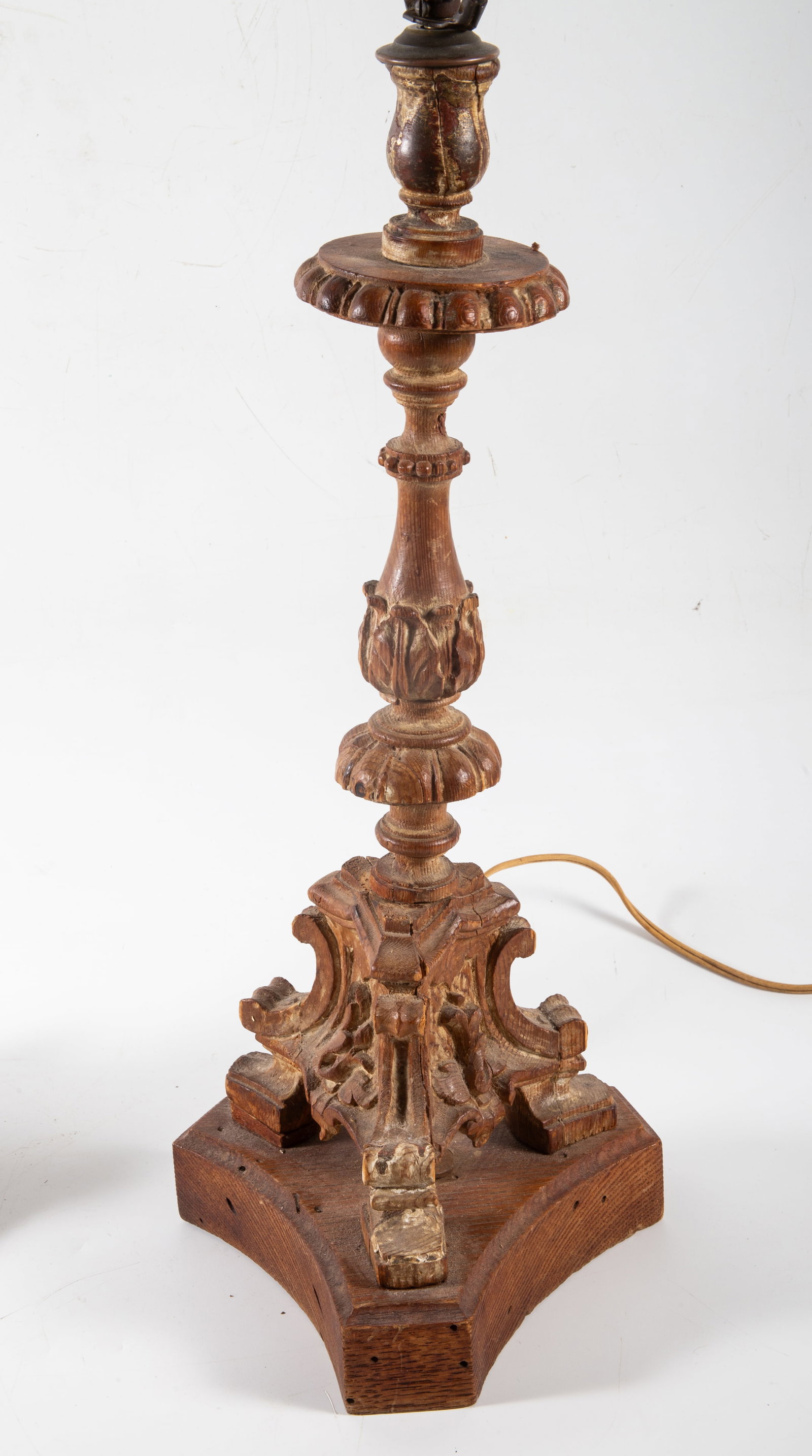ANTIQUE CANDLESTICK LAMPS - 2