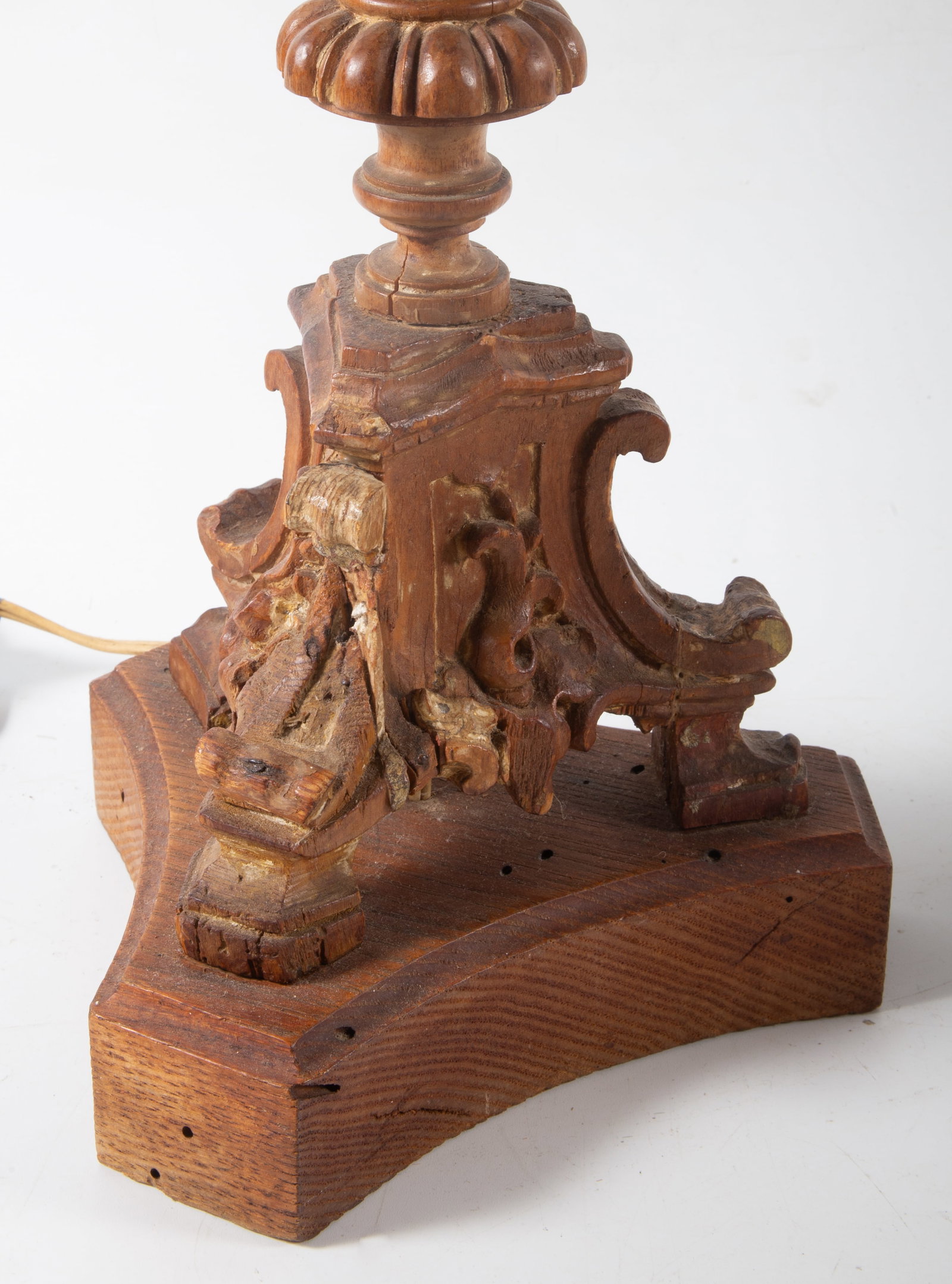 ANTIQUE CANDLESTICK LAMPS - 4