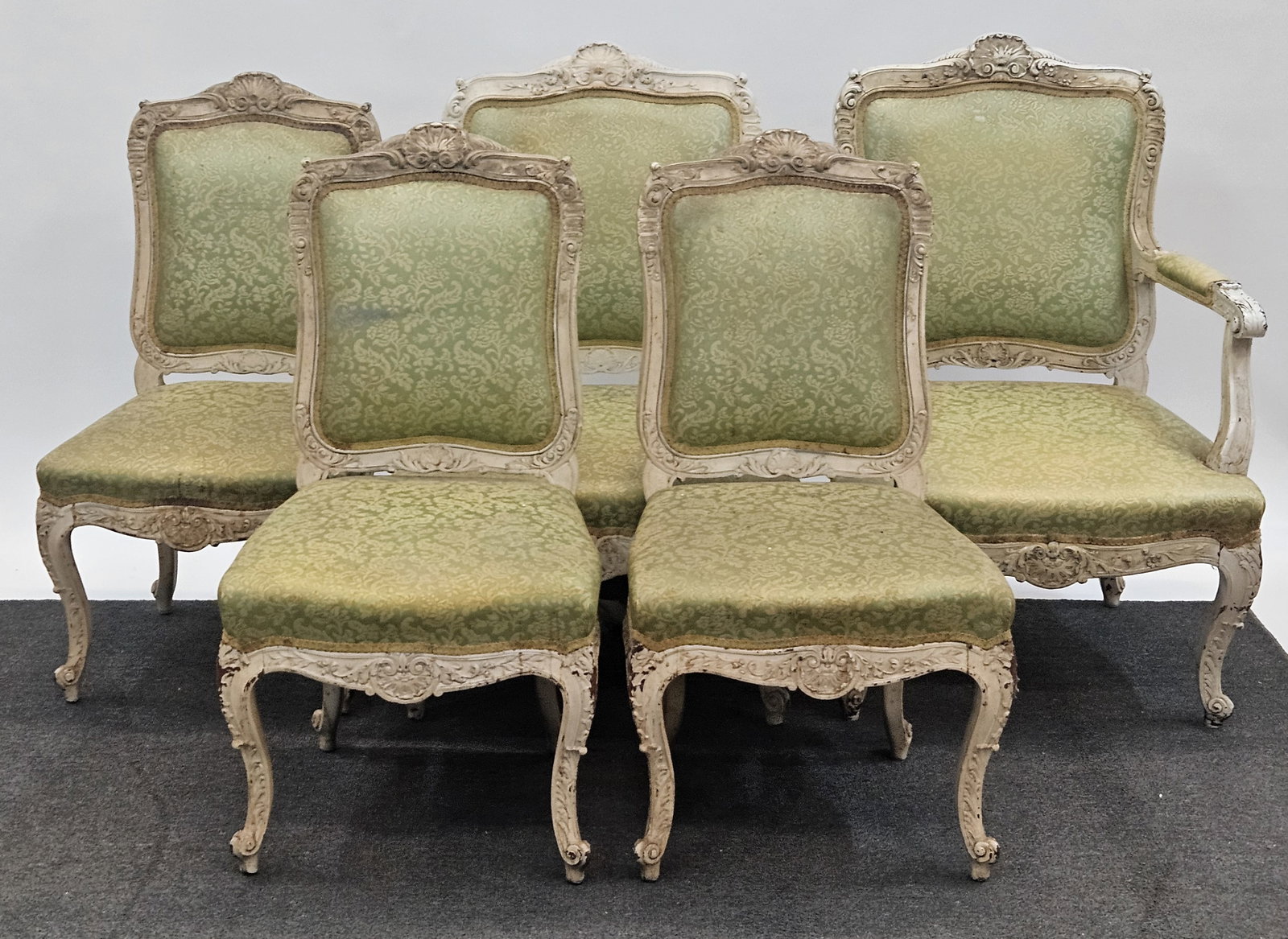 (5) PAINTED PROVINCIAL CHAIRS (1 of 9)