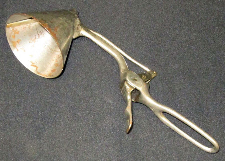 ERIE SPECIALTY CO. CONICAL ICE CREAM SCOOP: [6], original worn finish; L-11", G-VG