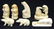 ESKIMO IVORY POLAR BEAR CARVINGS (7)