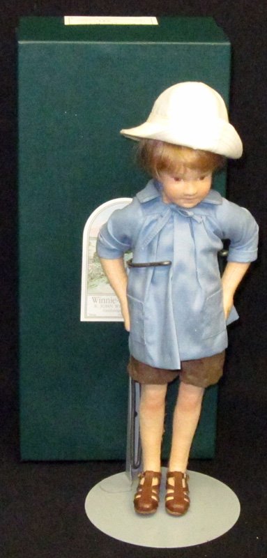 JOHN WRIGHT CHRISTOPHER ROBIN: Numbered 541/3500; original box and registration card; pocket series certificate of authenticity; H-12", NM-M