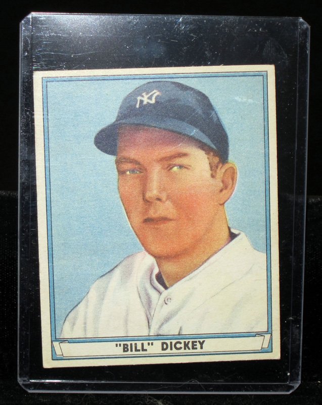 PLAY BALL 1941 BASEBALL CARD: #70 Dickey; slight uneven border; minor edge damage; G-VG