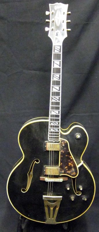 GIBSON SUPER 400 CES ELECTRIC GUITAR: Arched body - custom; corrosion on pickups and metal guard has wear; paint on neck worn; L-44", G