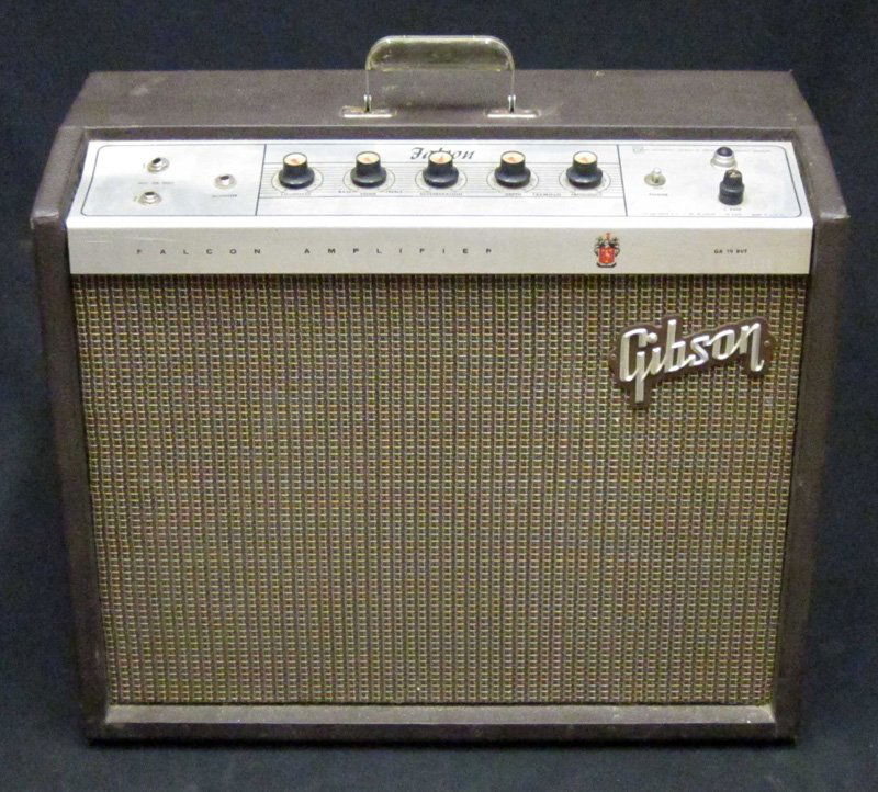 GIBSON FALCON TUBE AMP: GA19RVT; 110/125V - 50/60 cyc - 60 amp; L-22", G-VG