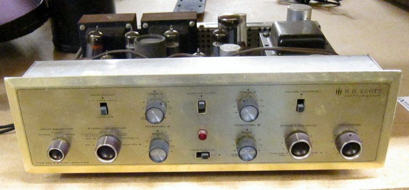 H. H. SCOTT STEREOMASTER AMP: Type 222B Stereo Amp, L-15", F-G