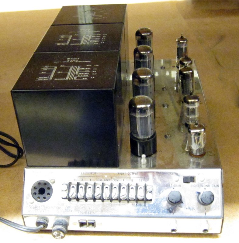 McINTOSH M. C. 225 STEREO AMPLIFIER: Twin 25 Watt; M221 power transformer; M220A & M220B unity coupled transformer; untested; H-7", L-13 1/2", G