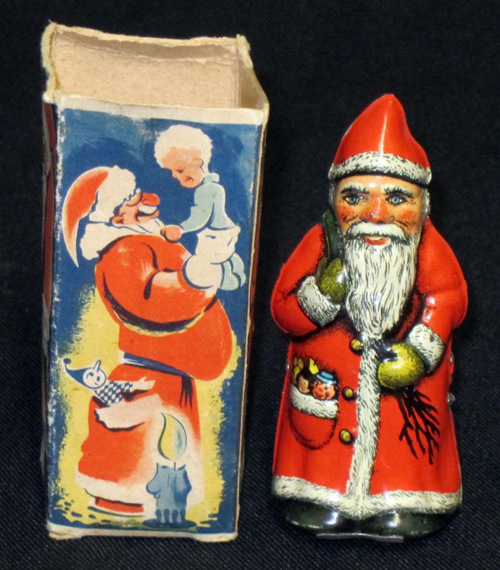 ARNOLD SANTA CLAUS: Litho tin; mechanical; working; original box missing top; H-3 3/4", EX-NM