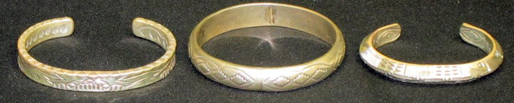 SOUTHWEST STERLING BANGLE BRACELETS (3) (1 of 1)