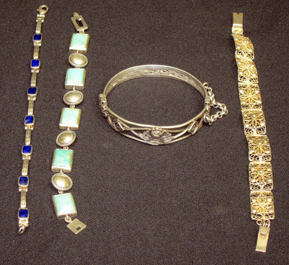 SILVER & STERLING BRACELETS(4) (1 of 1)