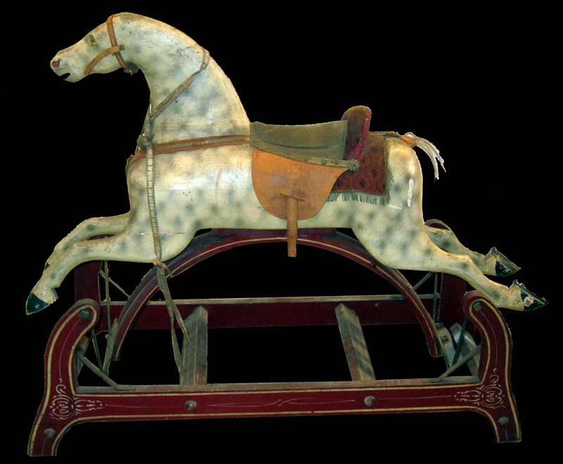 VICTORIAN PLATFORM ROCKING HORSE (1 of 1)