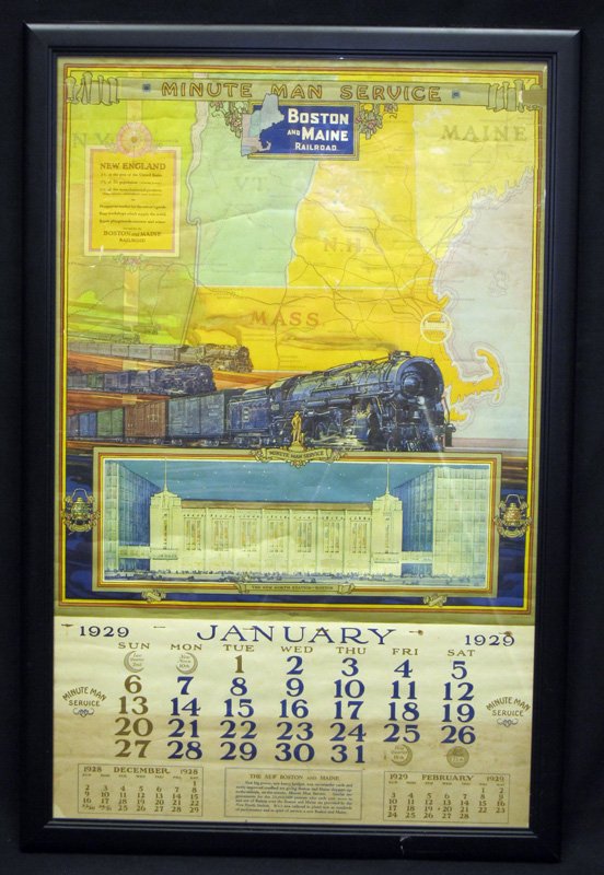 "MINUTE MAN" RAILROAD CALENDAR (1 of 1)