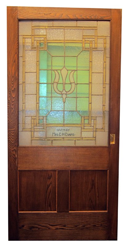SET OF VICTORIAN LEADED GLASS POCKET DOORS (4) (1 of 1)